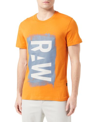 G-Star RAW Painted Raw Gr R T T-shirt - Orange