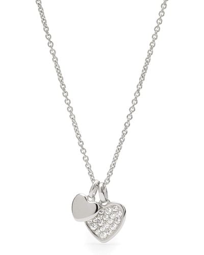 Fossil Sterling Heart Pendant Necklace Jfs00196040 - White