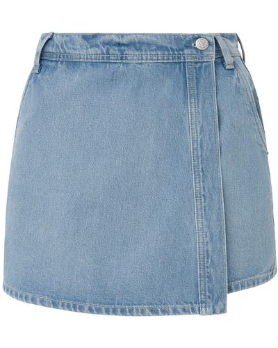 Pepe Jeans Regular Skort Hw Dnm Shorts - Blauw