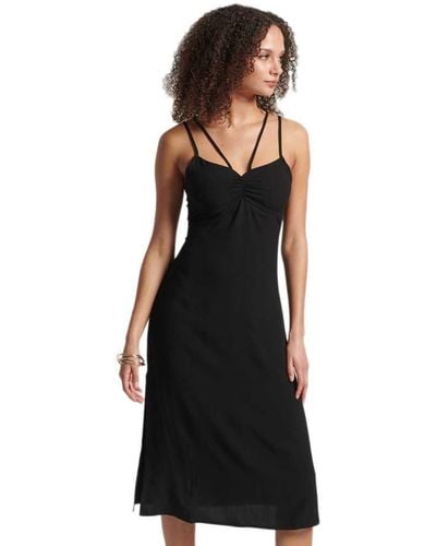 Superdry S Vintage Cami Strappy Dress - Black