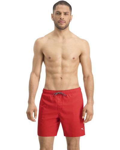 PUMA Adult Medium Length Swim Shorts Boardshorts - Rot