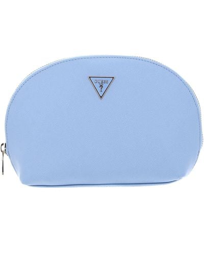 Guess Dome Cosmetic Pouch Sky - Blauw
