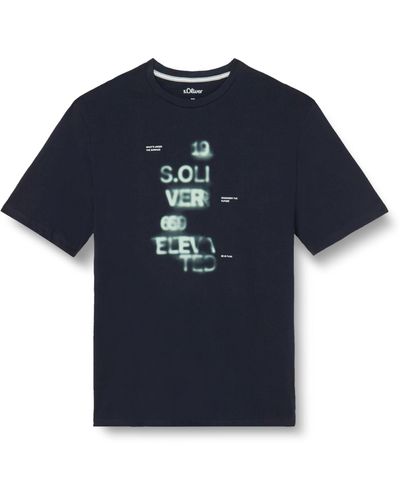 S.oliver 2143914 T-Shirt mit Frontprint - Blau