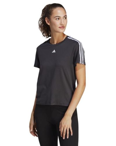 adidas Aeroready Train Essentials 3-stripes T-shirts - Zwart