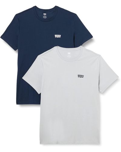 Levi's 2pk Crewneck Graphic Mv Chesthit 2 Pack T-Shirt - Blau