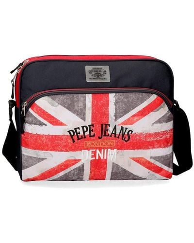 Pepe Jeans Calvin Laptop-Tasche Mehrfarbig 38x28x12 cms Polyester 15,6" - Rot