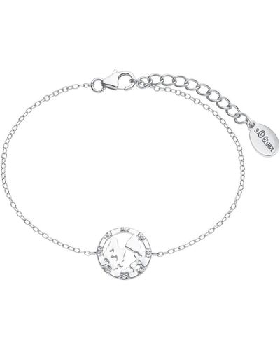 S.oliver Echtschmuck Armband Silber 925 Weltkugel Muttertag Geburtstag - Mettallic