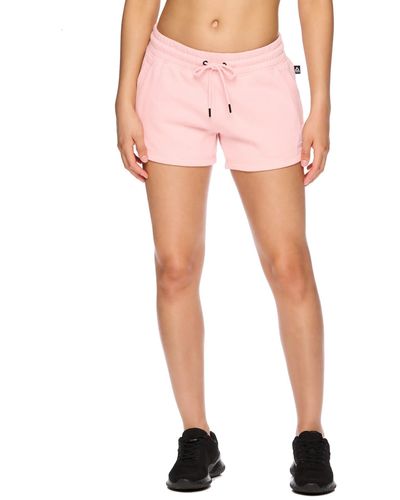 Reebok Renew French Terry Athletic Shorts With Side Pocket - Pink