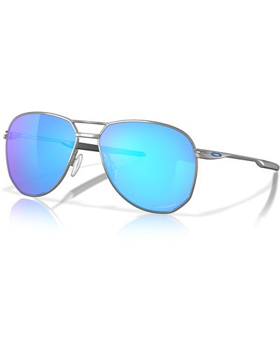 Oakley Contrail Oo 4147 Satin Silver/prizm Sapphire 57/14/144 Men Sunglasses - Black