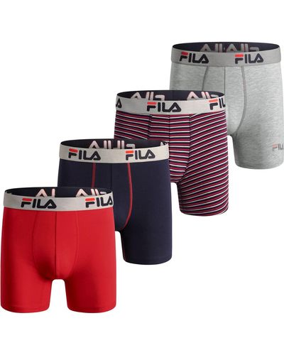 Fila 4-Pack 95% Cotton - Rouge