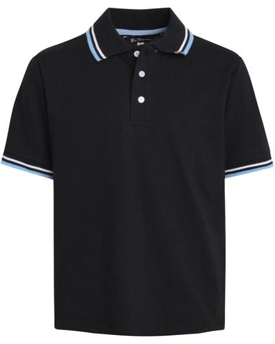 Ben Sherman Classic Fit Short Sleeve Pique Polo - Comfort Stretch Golf Shirt For - Black