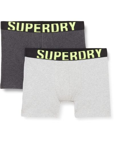 Superdry Boxer Dual Logo Double Pack Shorts - Multicolour