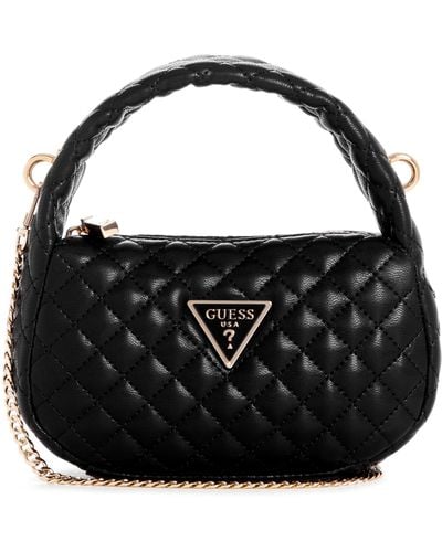 Guess Rianee Quilt Mini Hobo Evening - Black