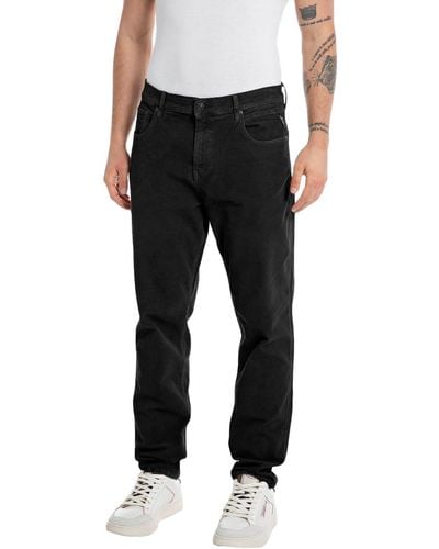 Replay Jeans Sandot Tapered-Fit - Schwarz