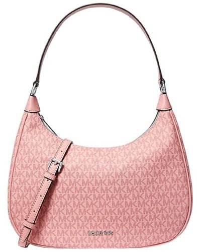 Michael Kors Cora Large Logo Shoulder Bag Crossbody Strap - Pink