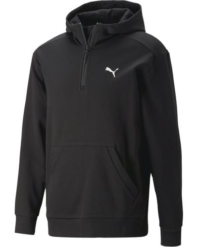 PUMA Sweatshirt RAD/CAL Hoodie mit halbem Reißverschluss - Schwarz