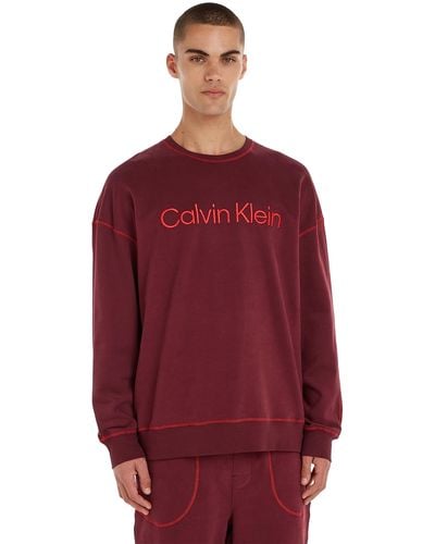 Calvin Klein Sweatshirt L/S Baumwolle - Rot