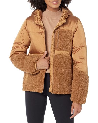 Amazon Essentials Sherpa Puffer Jacket - Natural