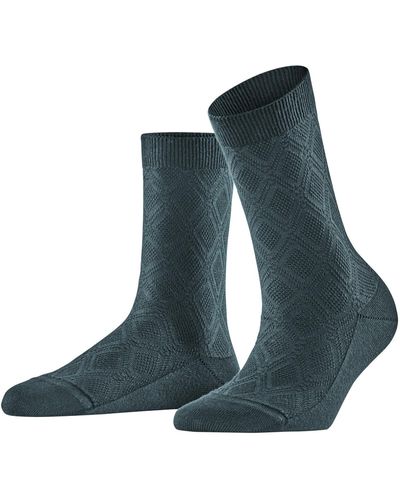 FALKE Socken New Prep W SO Baumwolle gemustert 1 Paar - Blau