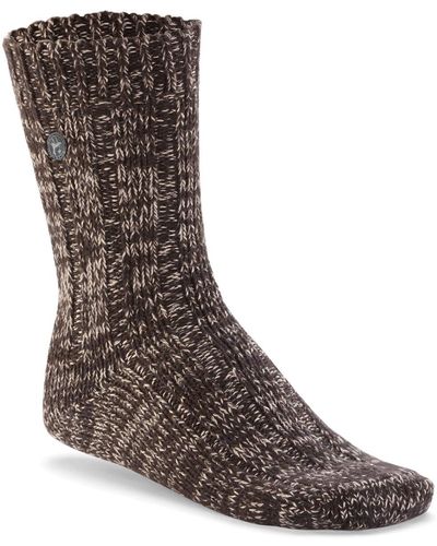 Birkenstock Cotton Twist Boot Socks - Brown