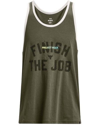 Under Armour S Project Rock Tank Top Green M