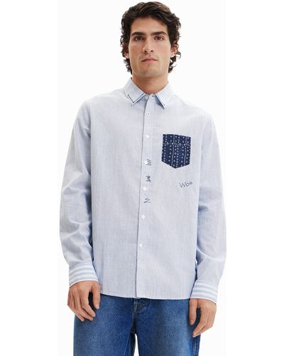 Desigual Cam_jeray 5120 Fiordo T-Shirt - Bleu
