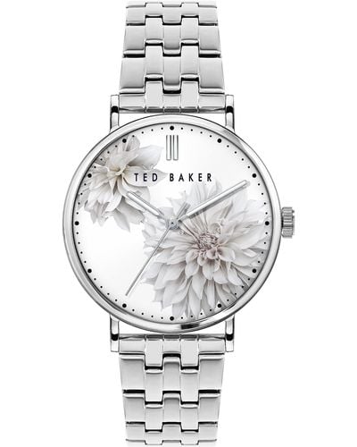 Ted Baker Phylipa Peonia Stainless Steel Silver Bracelet - Gray