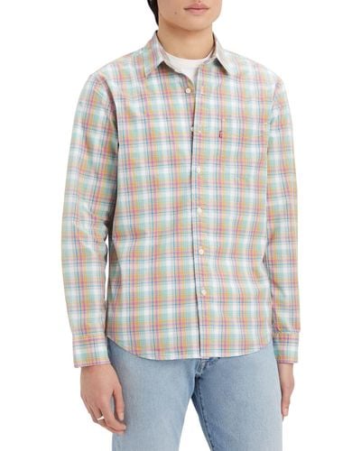 Levi's Sunset 1-pocket Standard Shirt Nen - Blauw