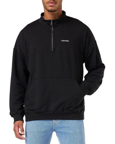 Calvin Klein Sweatshirt ohne Kapuze - Schwarz