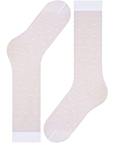 FALKE Dot 15 Den W Kh Sheer Patterned 1 Pair Knee-high Socks - Pink