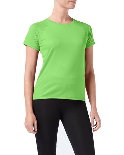 adidas Stedman Apparel Active 140 Raglan Plain Short Sleeve Sports T-shirt - Green