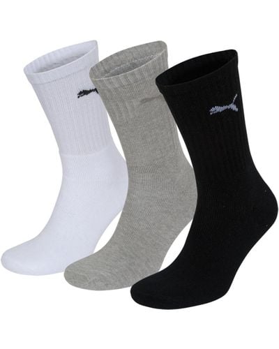 PUMA 6 pair Sport Socks Tennis Socks Gr. 35 - 49 Unisex, Farben:201 - anthracite, Socken & Strümpfe:43-46 - Nero
