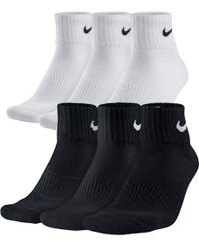 Nike SX7677 Chaussettes de sport courtes pour homme et femme Blanc/noir Taille 34 36 38 40 42 44 46 48 50