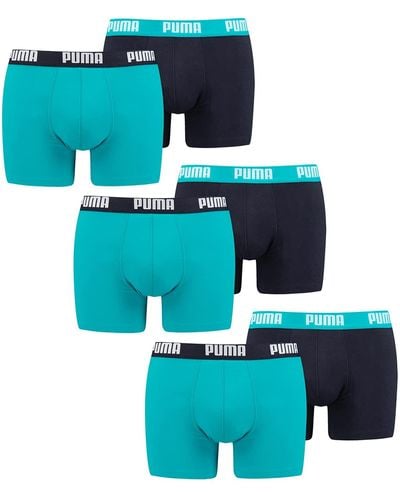 PUMA 4 er Pack Boxer Boxershorts Unterhose Pant Unterwäsche - Blau