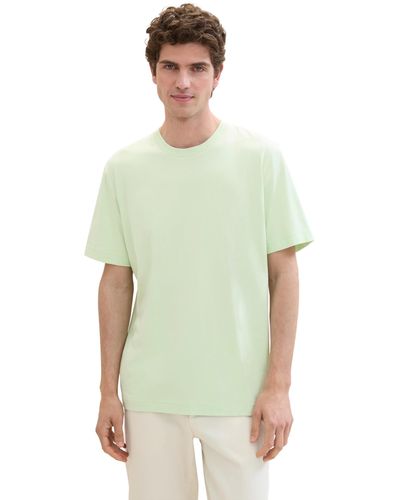 Tom Tailor Basic T-Shirt mit Coolmax Technologie - Grün