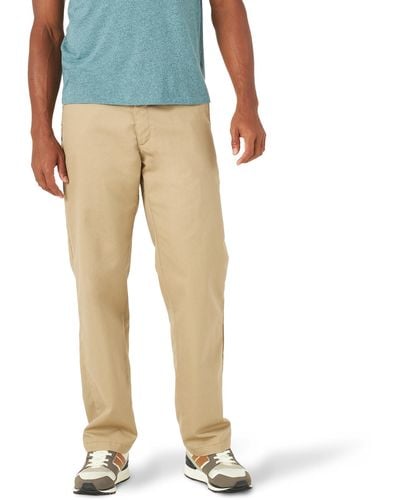 Lee Jeans Total Freedom Stretch Relaxed Fit Flat Front Pant - Natural