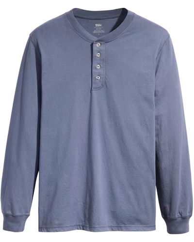 Levi's 4-Button Henley Shirt - Bleu