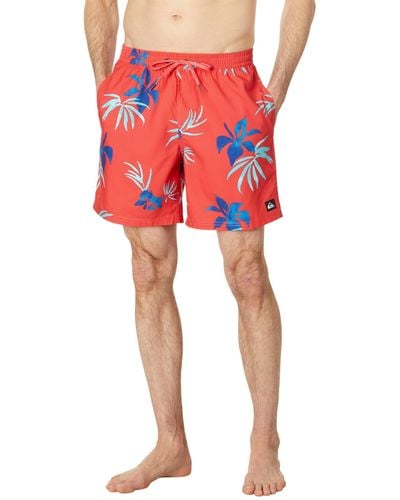 Quiksilver Everyday Mix 17 Volley Boardshort Swim Trunk Board Shorts - Red