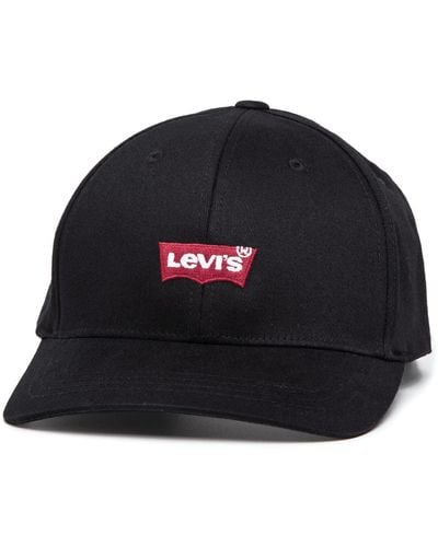 Levi's Mid Batwing Flexfit Flat Cap - Black