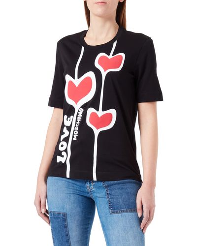 Love Moschino Regular Fit Short-sleeved T-shirt T Shirt - Schwarz