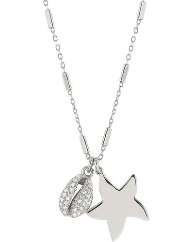 Nomination Necklace Antibes Collection In 925 Sterling Silver And Cubic Zirconia. Shell - Metallic