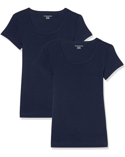 Amazon Essentials T-shirt Met Kapmouwen - Blauw