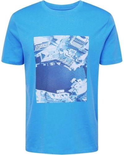 Esprit Bedrukt Jersey T-shirt - Blauw