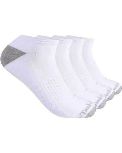 Timberland 4-pack Comfort No Show Socks - White