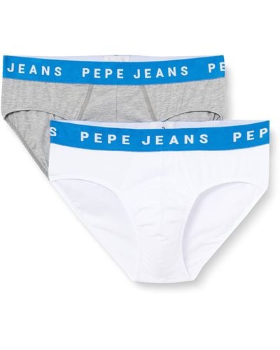 Pepe Jeans Logo Bf Lr 2p Briefs - Blue