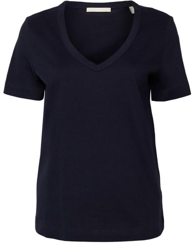 Esprit 083cc1k301 T-Shirt - Bleu