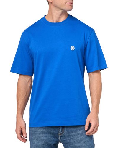 HUGO Small Smile Logo Cotton T-shirt - Blue