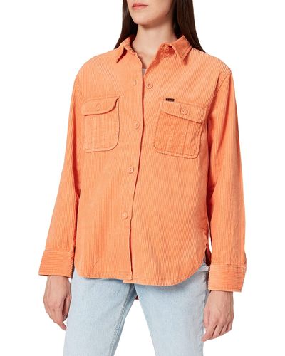 Lee Jeans S Overshirt Shirt - Orange