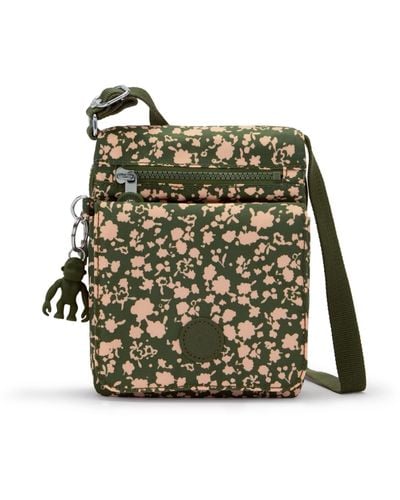 Kipling New Eldorado Petit sac à bandoulière imperméable 19,5 cm 1 l Motif floral frais - Vert