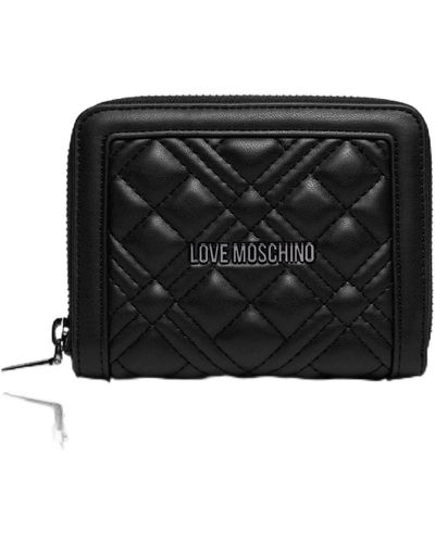 Love Moschino Portafoglio Con Portamonete Da Donna Marchio - Nero